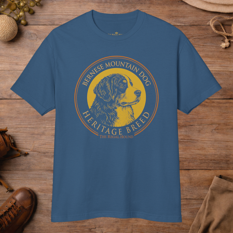 Bernese Mountain Dog T-shirt — Heritage Badge Garment-Dyed