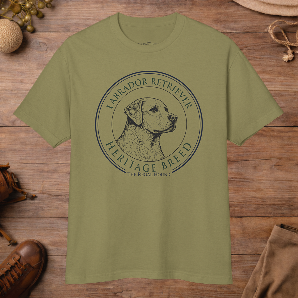 Labrador Retriever T-shirt — Heritage Badge Garment-Dyed