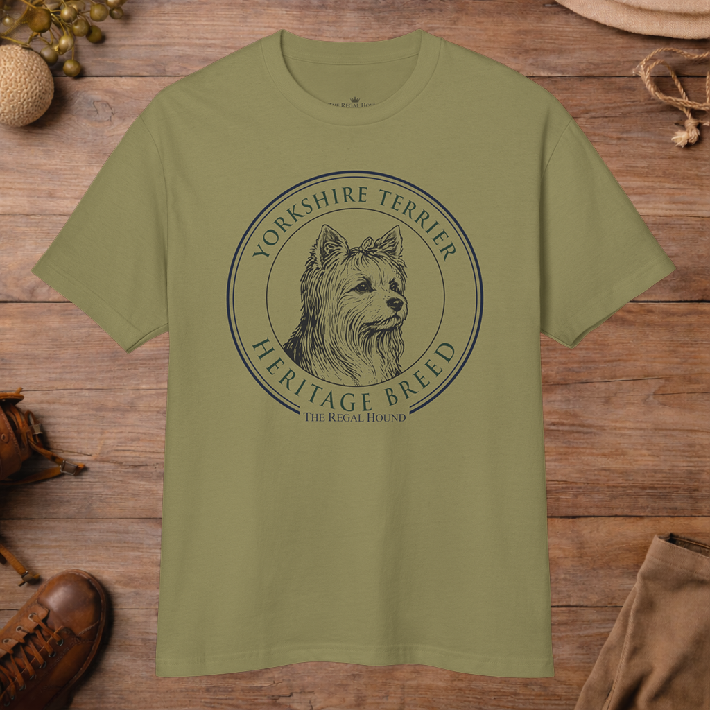 Yorkshire Terrier T-shirt — Heritage Badge Garment-Dyed