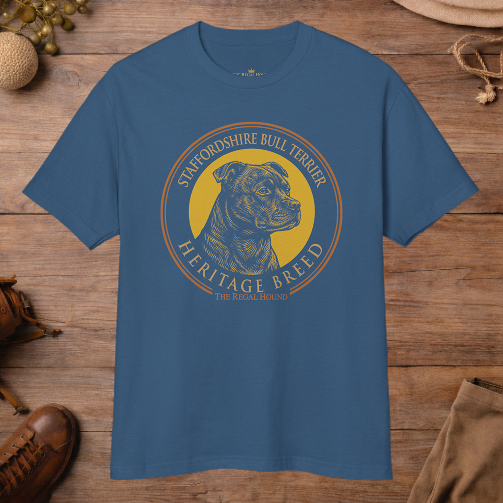 Staffordshire Bull Terrier — Heritage Badge Garment-DyedTee