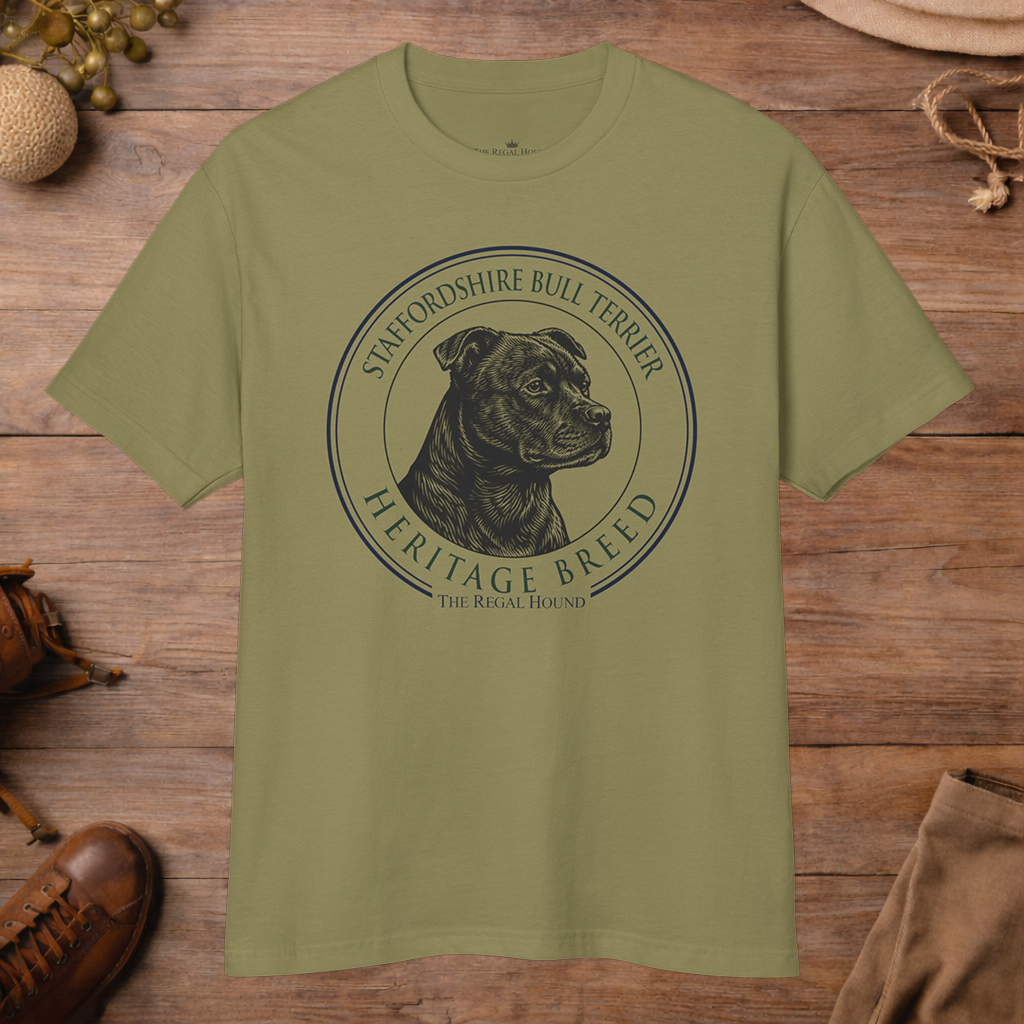 Staffordshire Bull Terrier — Heritage Badge Garment-DyedTee