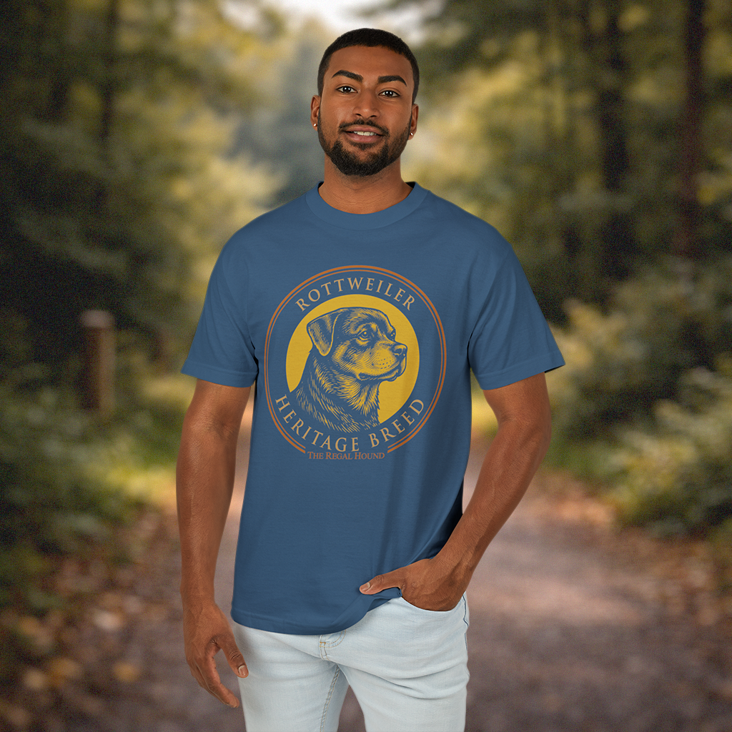 Rottweiler T-shirt — Heritage Badge Garment-Dyed