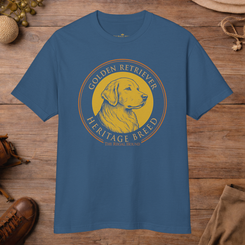 Golden Retriever T-shirt — Heritage Badge Garment-Dyed