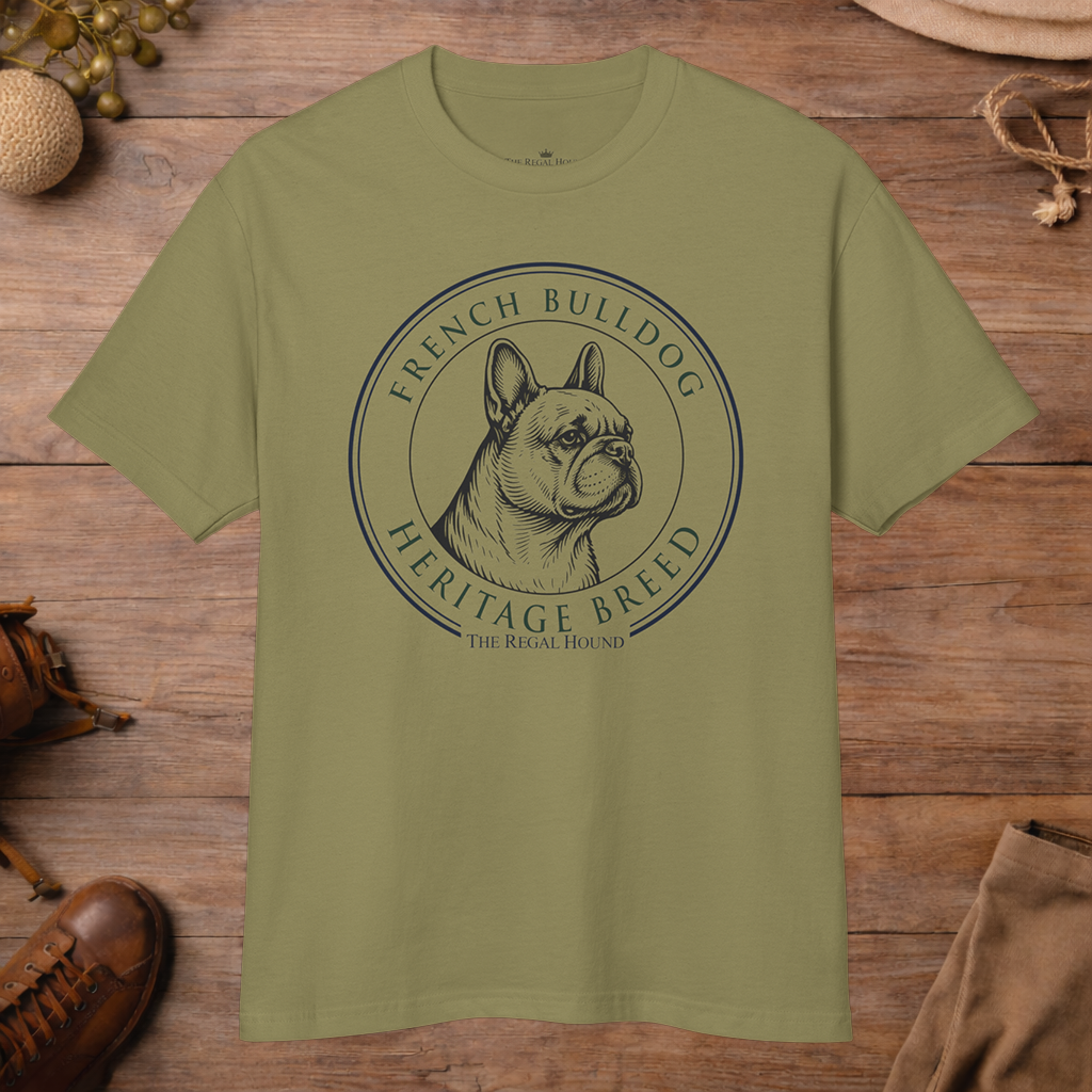French Bulldog T-shirt — Heritage Badge Garment-Dyed