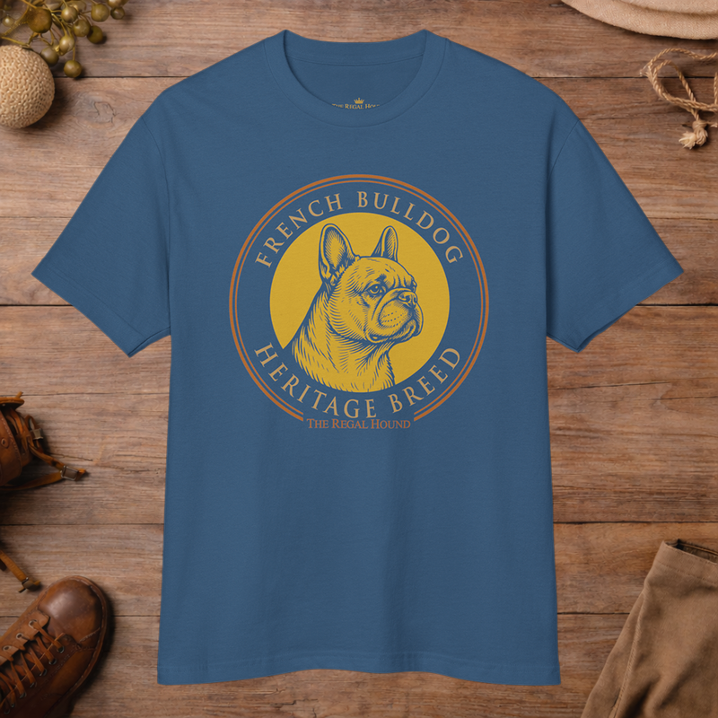 French Bulldog T-shirt — Heritage Badge Garment-Dyed