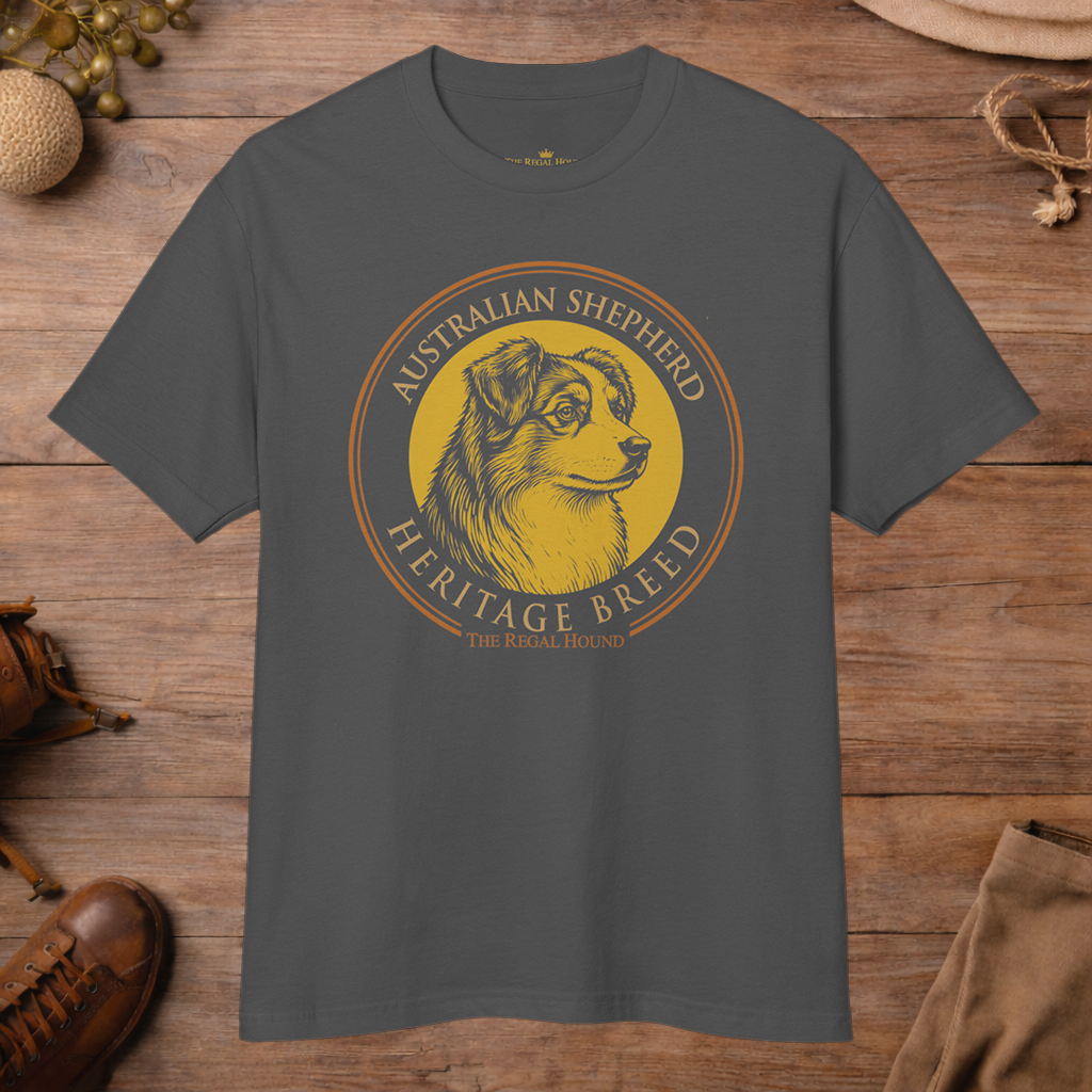Australian Shepherd T-shirt — Heritage Badge Garment-Dyed