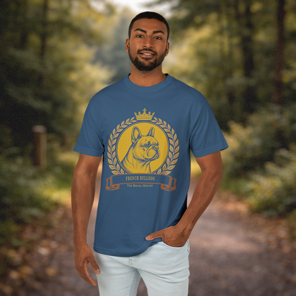 French Bulldog T-shirt — Heritage Crest Garment-Dyed