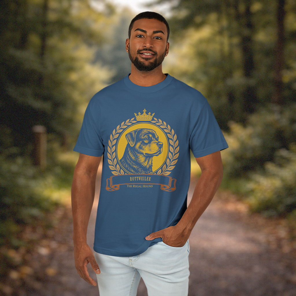 Rottweiler T-shirt — Heritage Crest Garment-Dyed