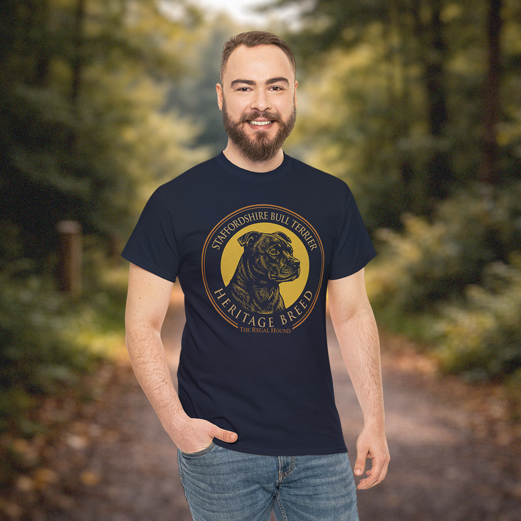 Staffordshire Bull Terrier T-shirt — Heritage Badge Essential
