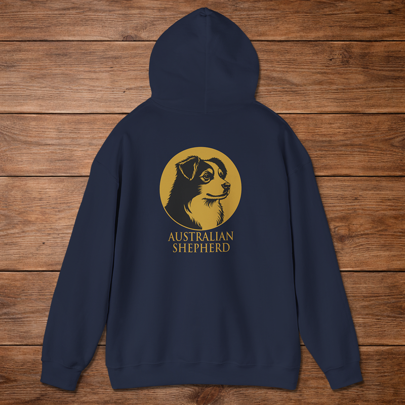 Australian Shepherd Hoodie — Heritage Medallion