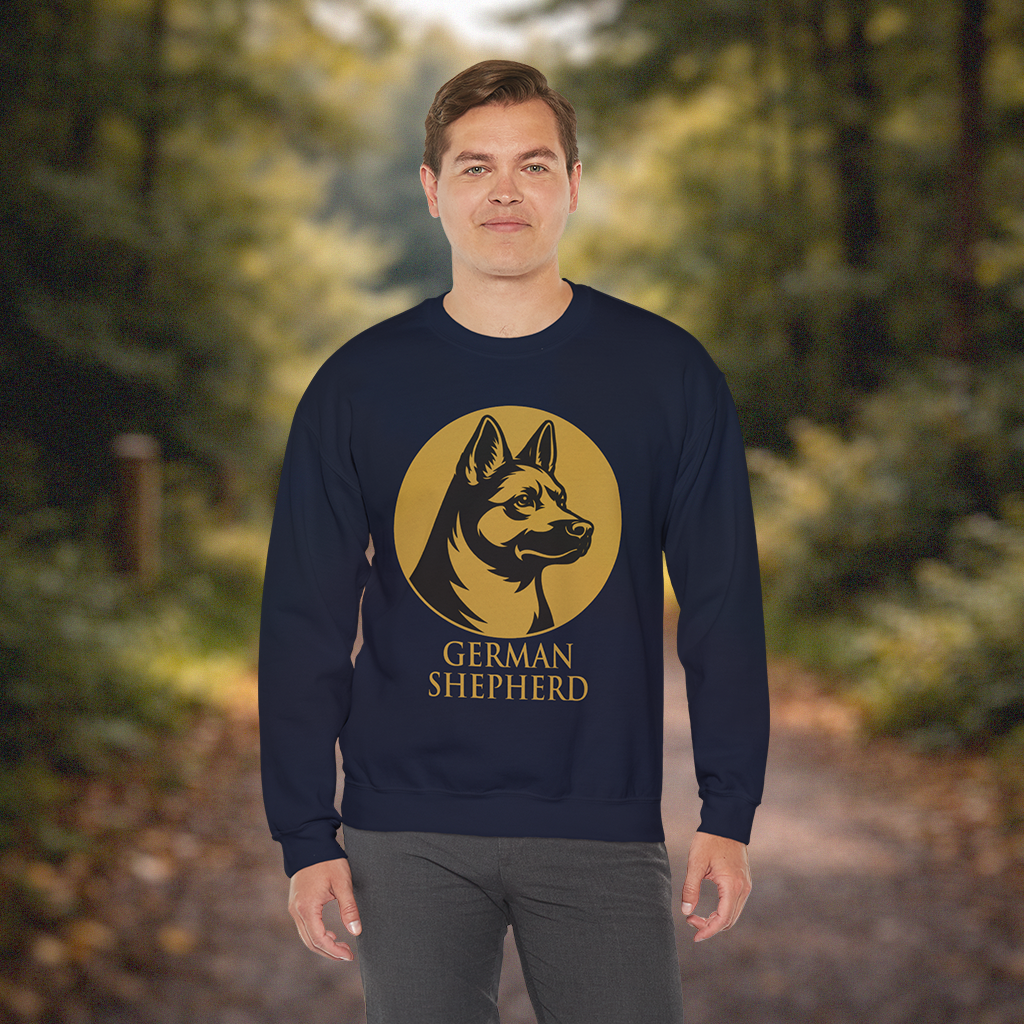 German Shepherd Crewneck — Heritage Medallion