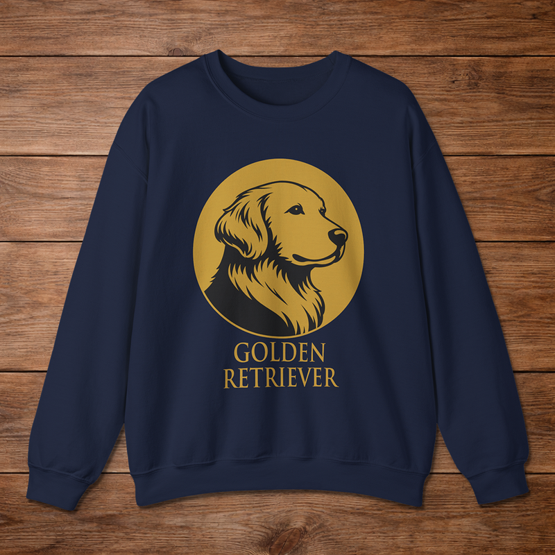 Golden Retriever Crewneck — Heritage Medallion