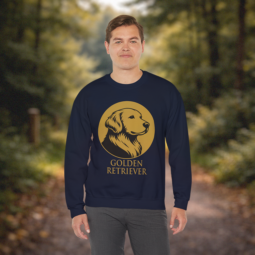 Golden Retriever Crewneck — Heritage Medallion