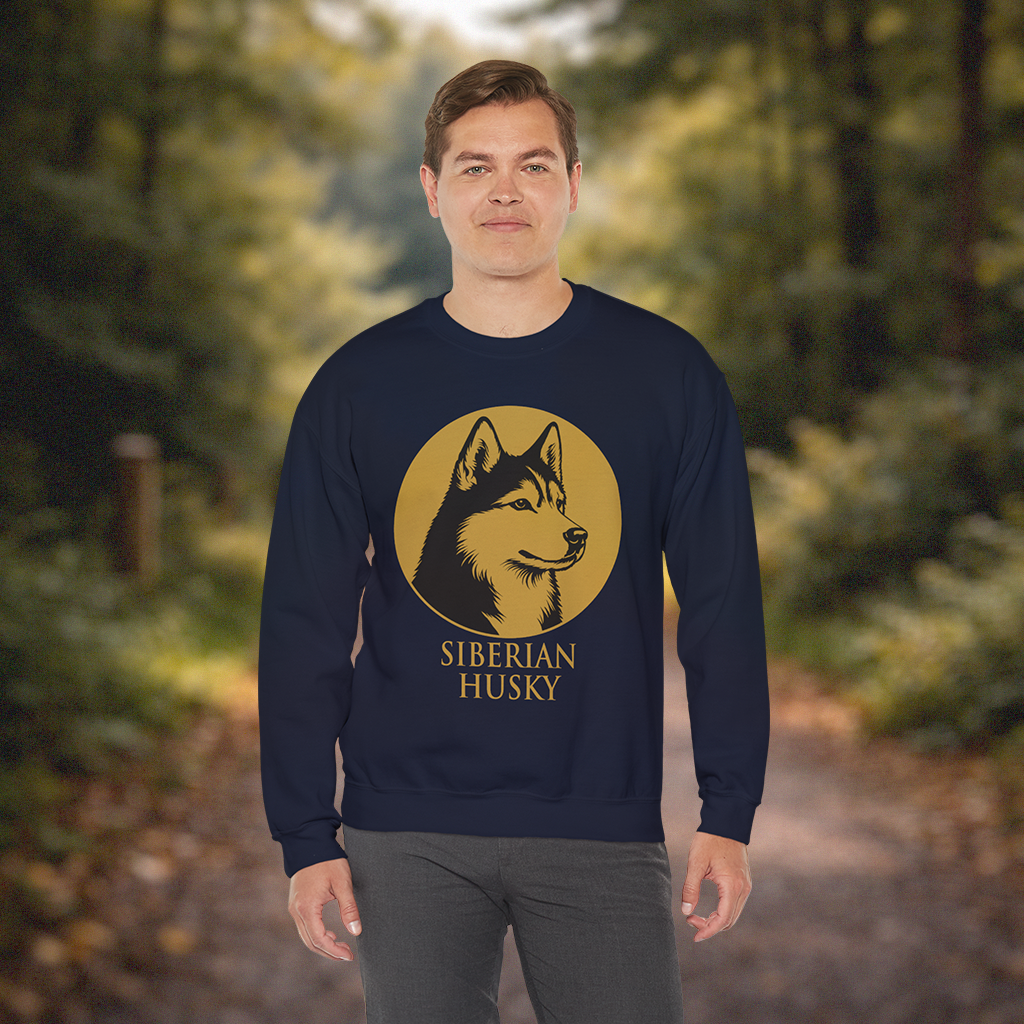 Siberian Husky Crewneck — Heritage Medallion
