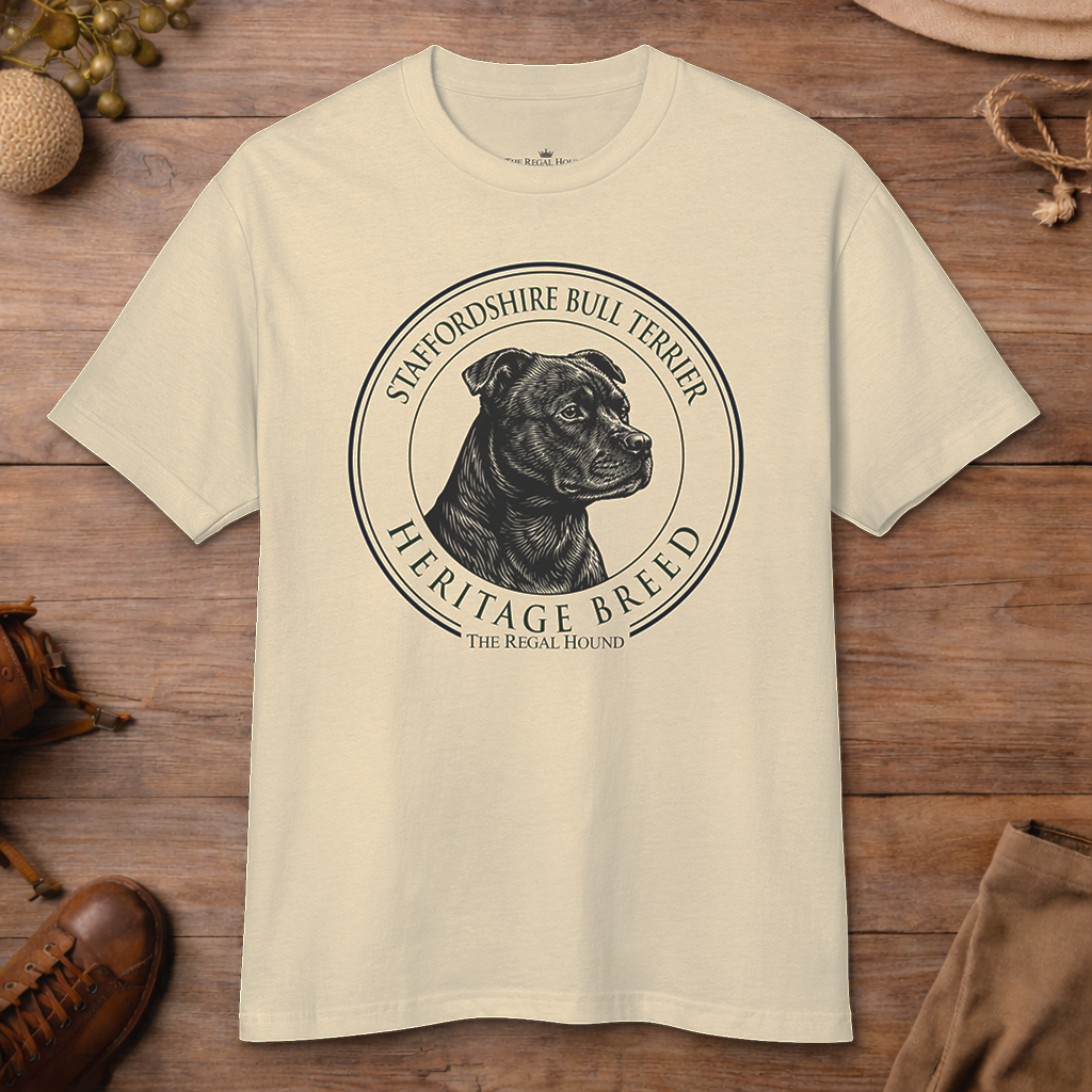 Staffordshire Bull Terrier — Heritage Badge Garment-DyedTee