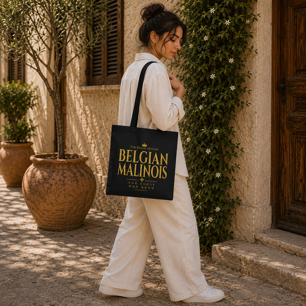 Belgian Malinois Tote Bag - Heritage Typography