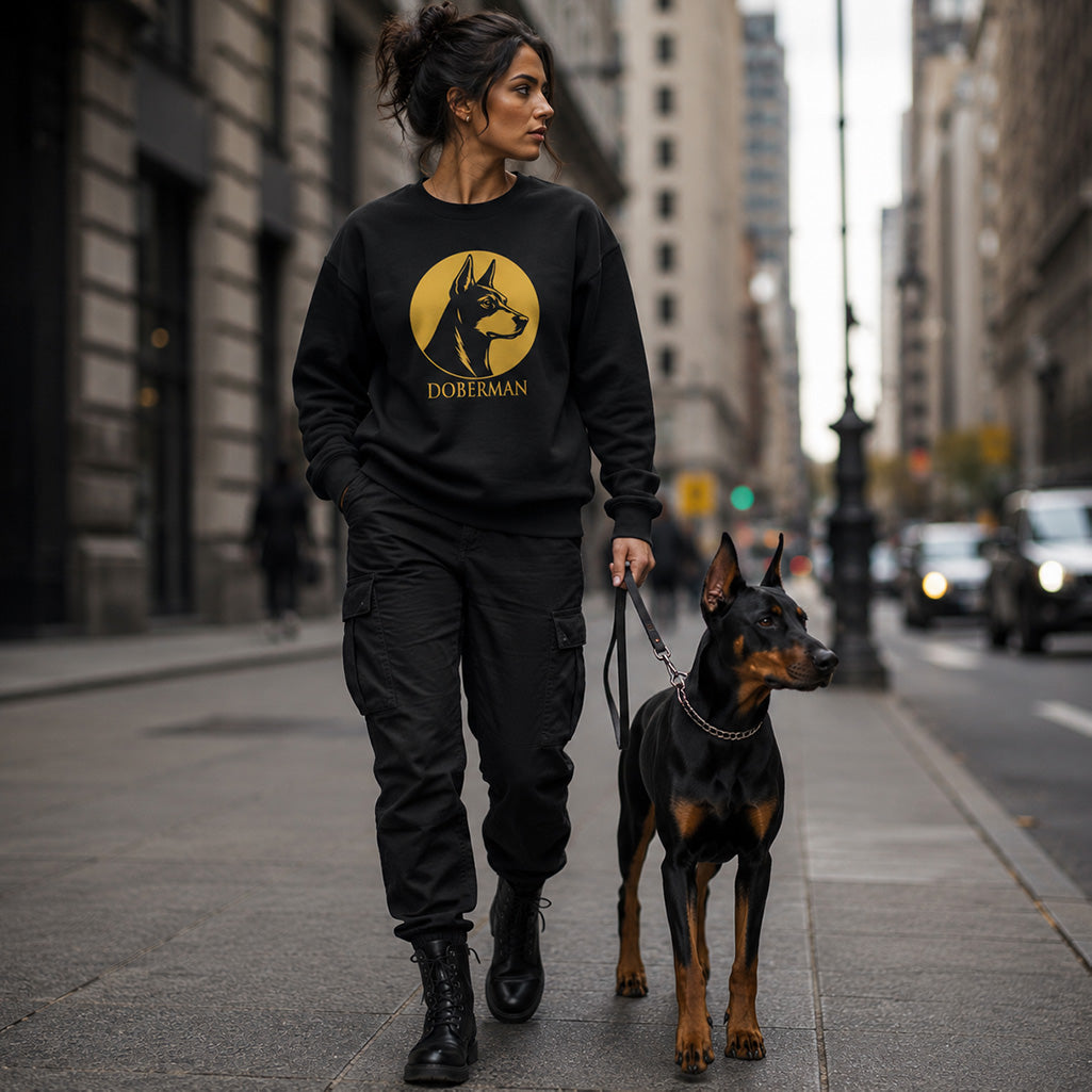 Doberman Crewneck — Heritage Medallion