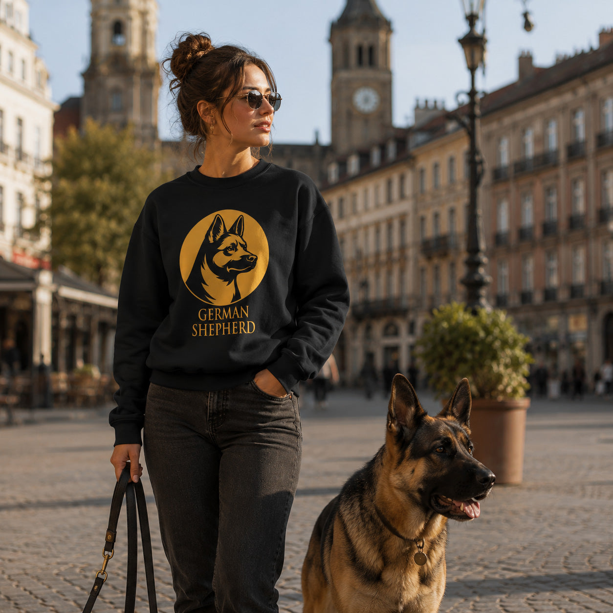 German Shepherd Crewneck — Heritage Medallion