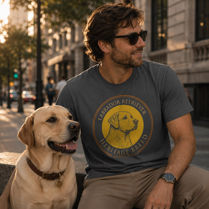 Labrador Retriever T-shirt — Heritage Badge Garment-Dyed