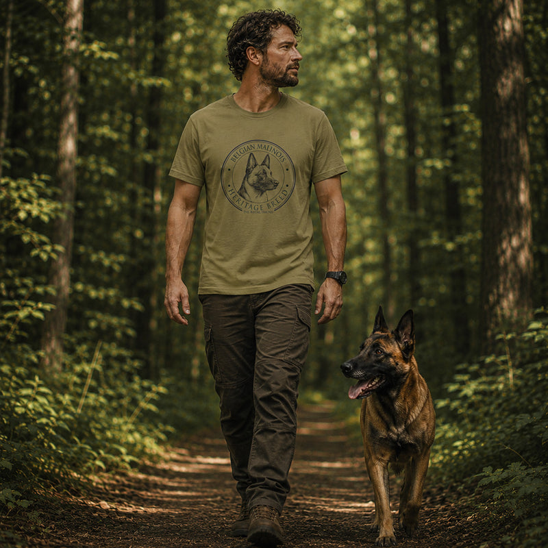 Belgian Malinois T-shirt - Heritage Badge Garment-Dyed