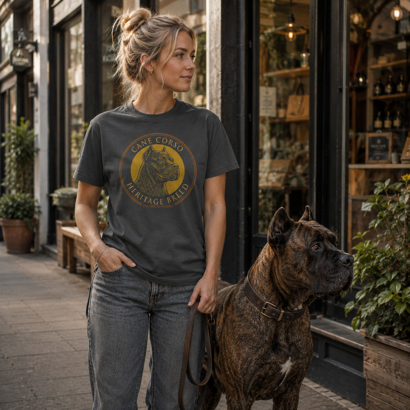 Cane Corso T-shirt — Heritage Badge Garment-Dyed