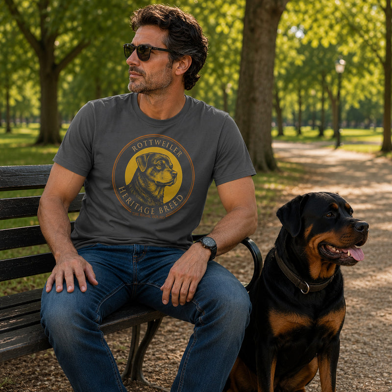 Rottweiler T-shirt — Heritage Badge Garment-Dyed