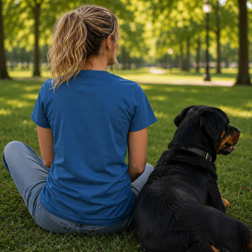 Rottweiler T-shirt — Heritage Crest Garment-Dyed