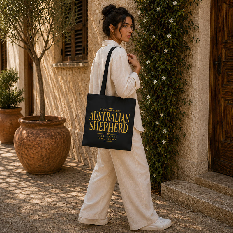 Australian Shepherd Tote Bag - Heritage Typography