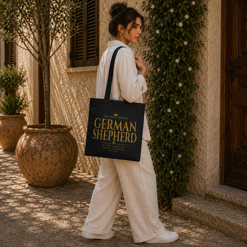German Shepherd Tote Bag - Heritage Typography