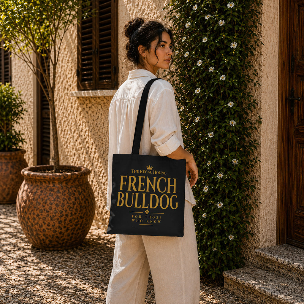 French Bulldog Tote Bag - Heritage Typography