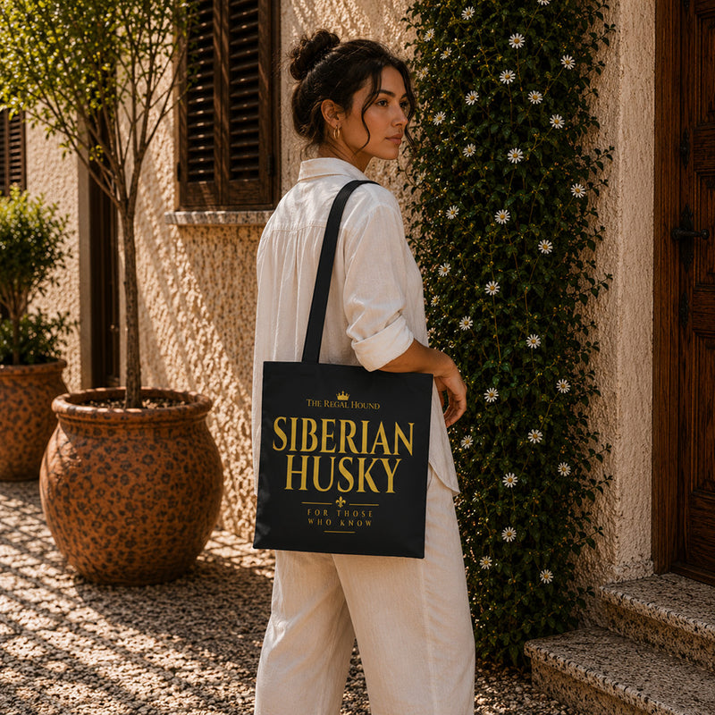 Siberian Husky Tote Bag - Heritage Typography