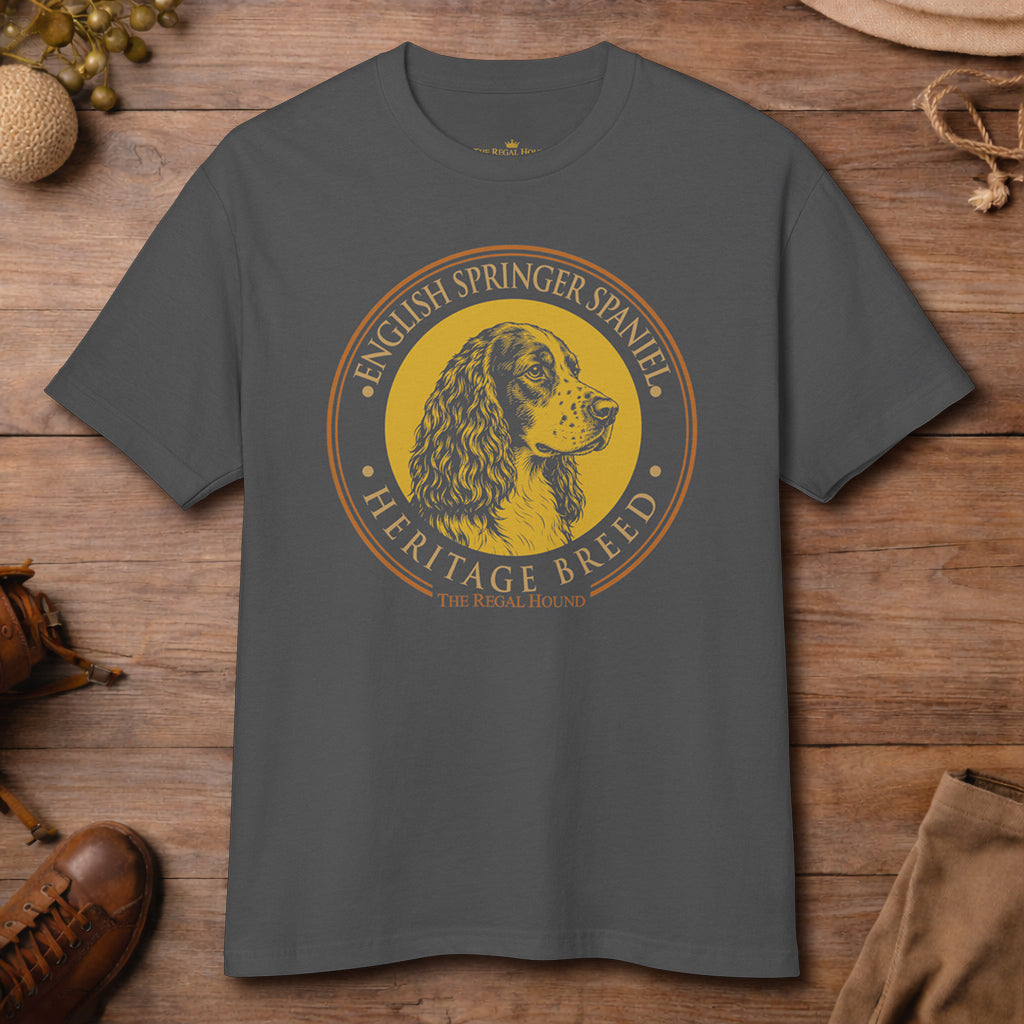 English Springer Spaniel T-shirt - Heritage Badge Garment-Dyed