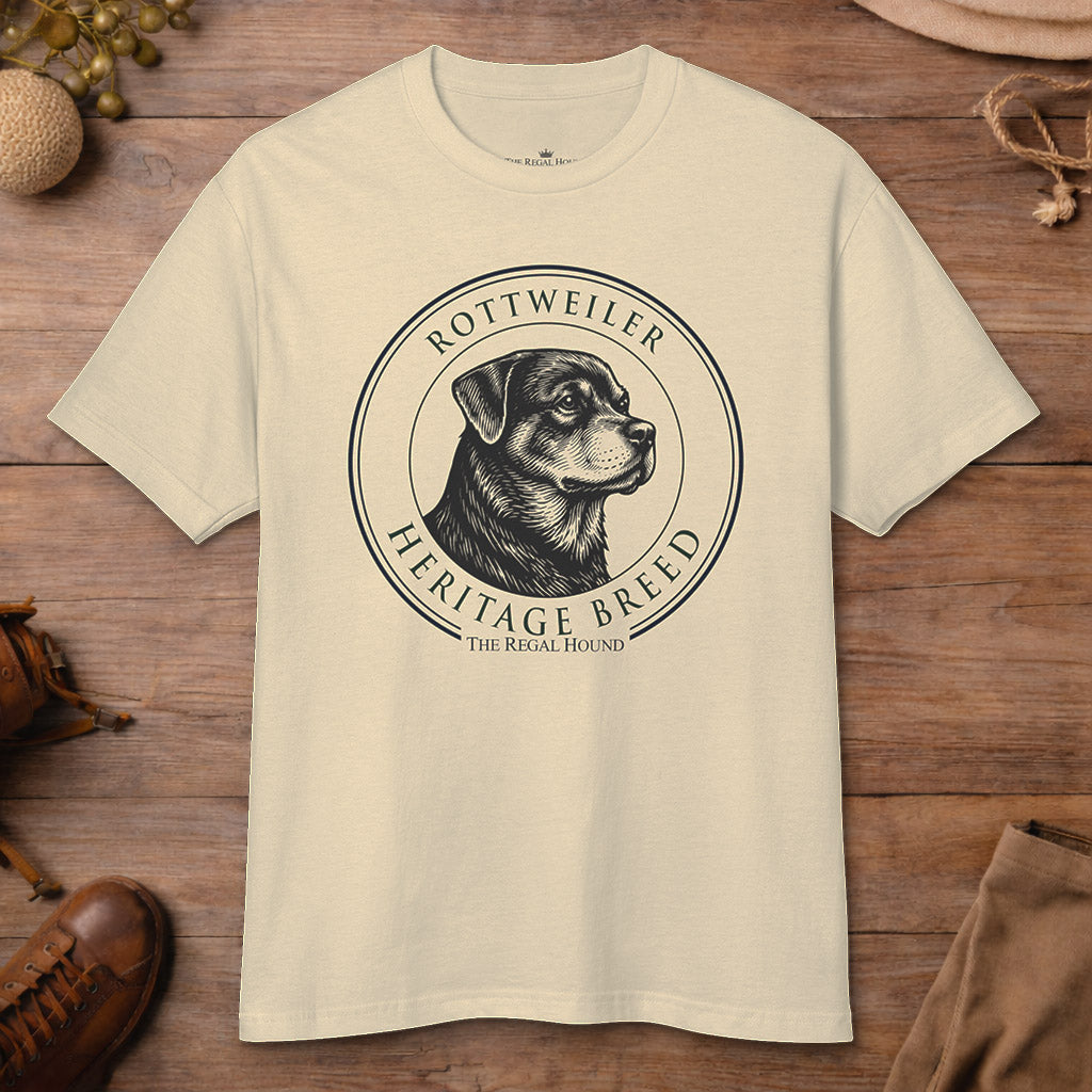 Rottweiler T-shirt — Heritage Badge Garment-Dyed