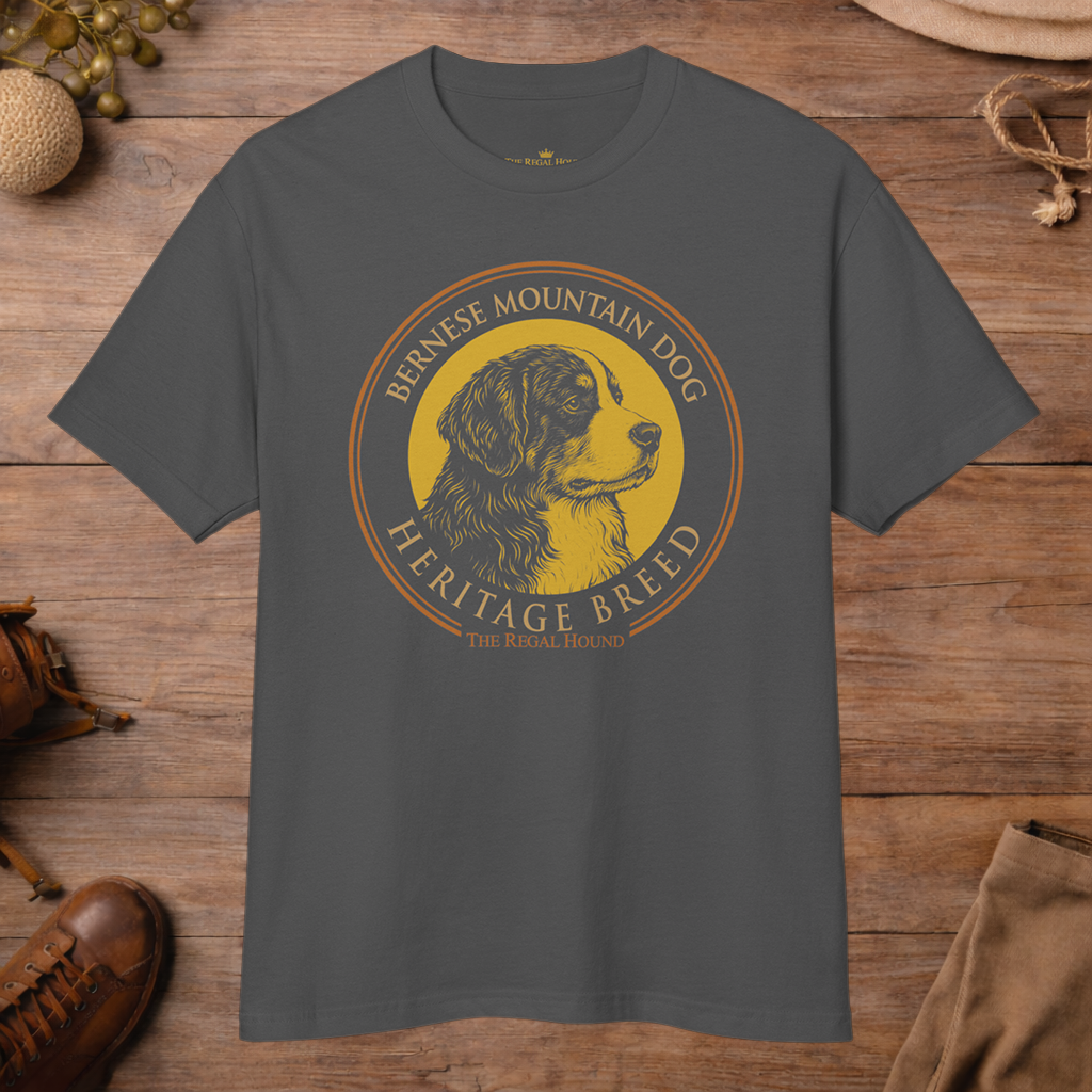 Bernese Mountain Dog T-shirt — Heritage Badge Garment-Dyed