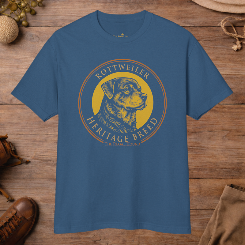 Rottweiler T-shirt — Heritage Badge Garment-Dyed