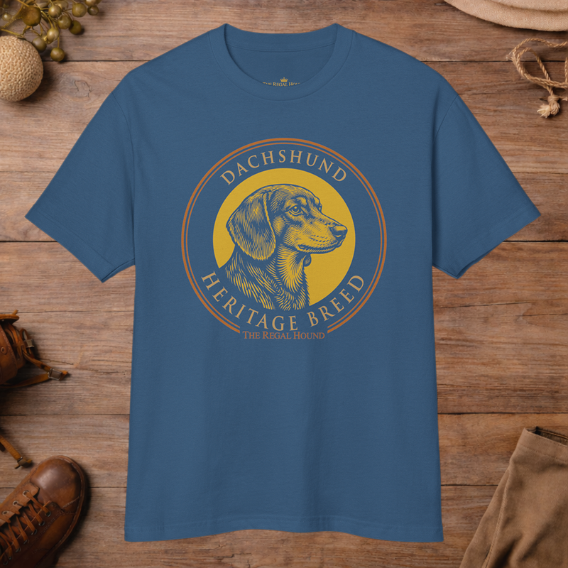 Dachshund T-shirt — Heritage Badge Garment-Dyed