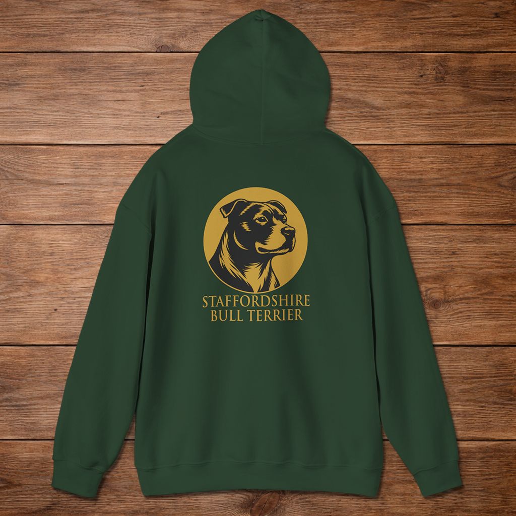 Staffordshire Bull Terrier Hoodie — Heritage Medallion