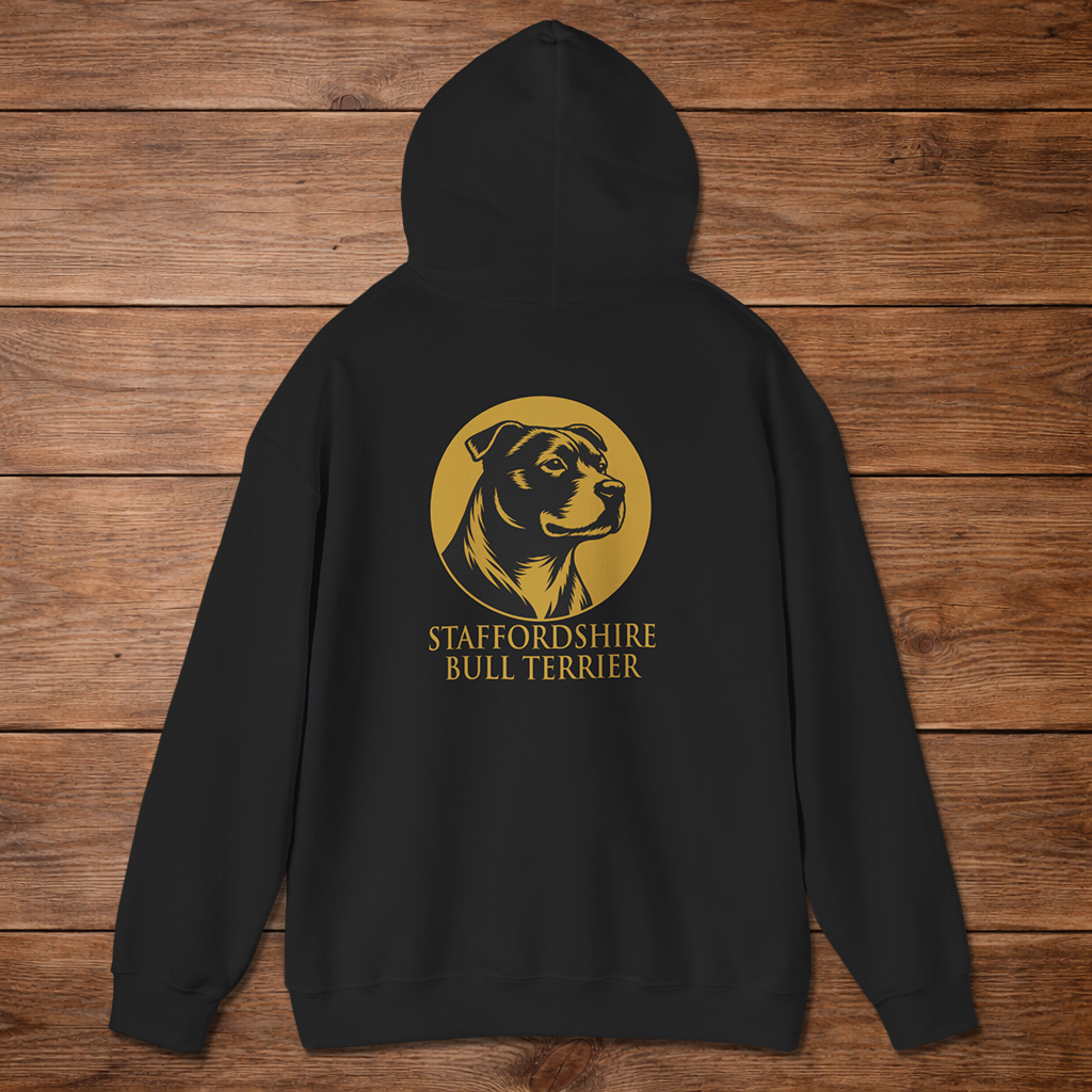 Staffordshire Bull Terrier Hoodie — Heritage Medallion