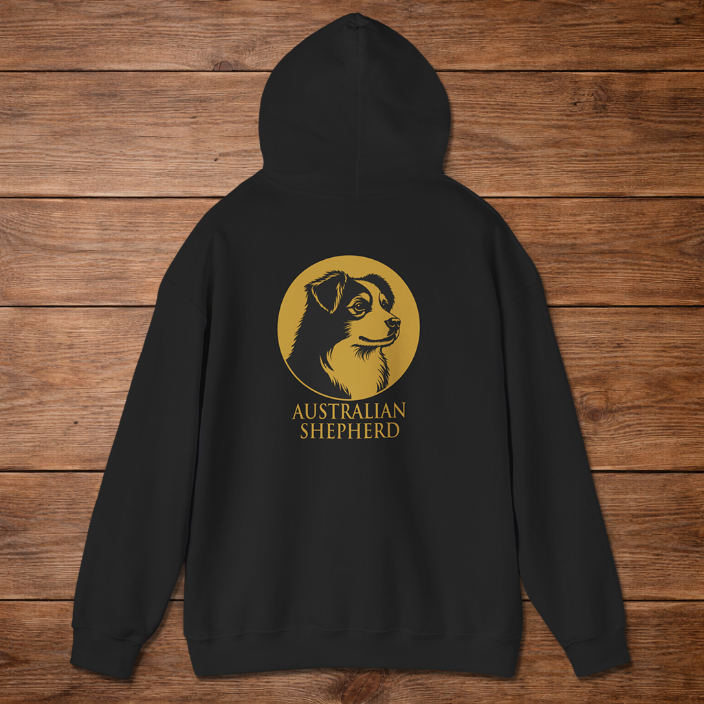 Australian Shepherd Hoodie — Heritage Medallion