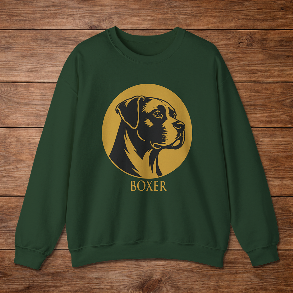 Boxer Crewneck — Heritage Medallion