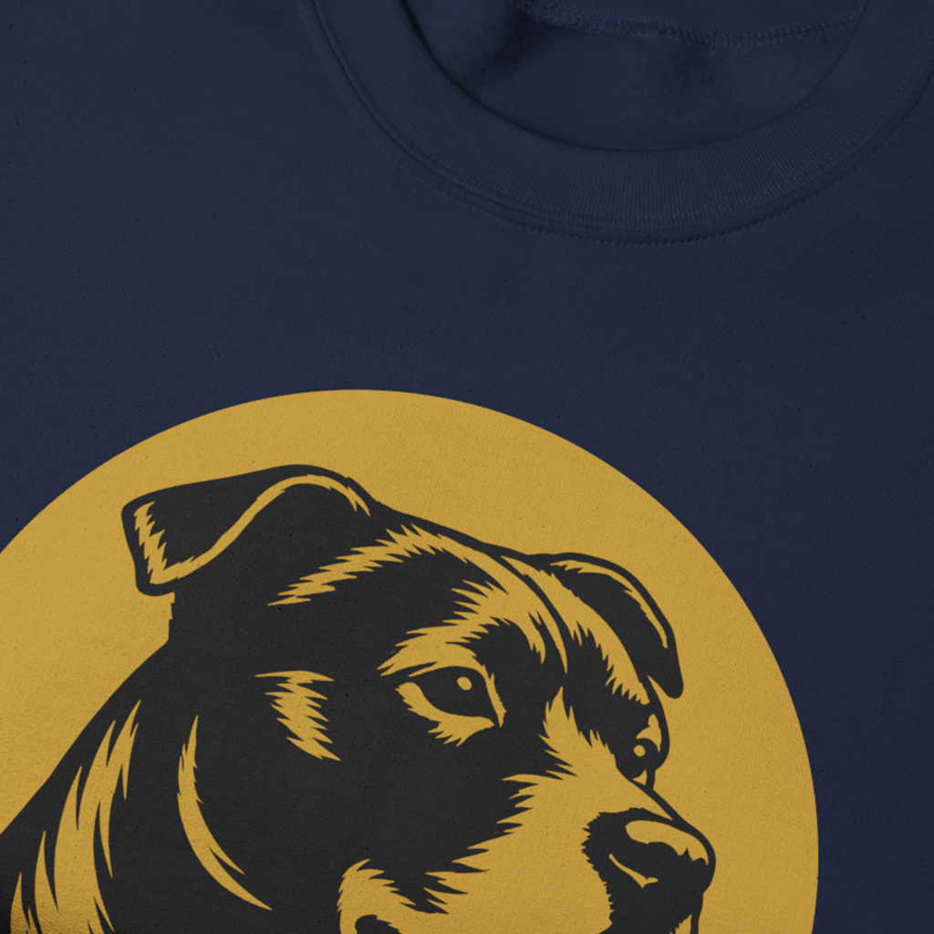 Staffordshire Bull Terrier Crewneck — Heritage Medallion