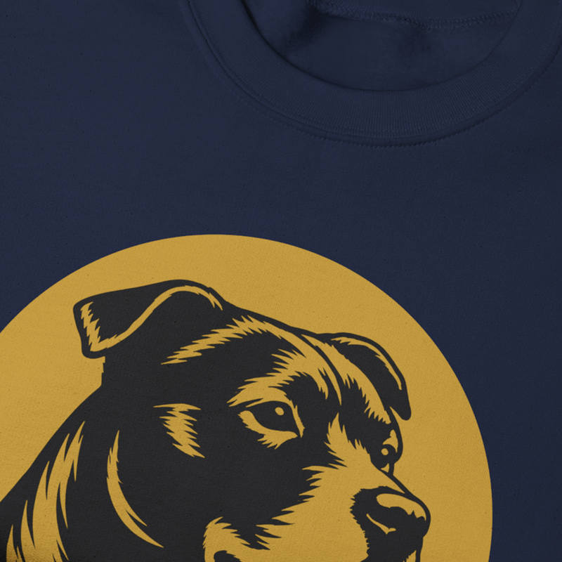 Staffordshire Bull Terrier Crewneck — Heritage Medallion