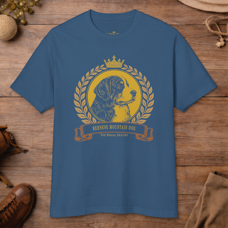 Bernese Mountain Dog T-shirt — Heritage Crest Garment-Dyed
