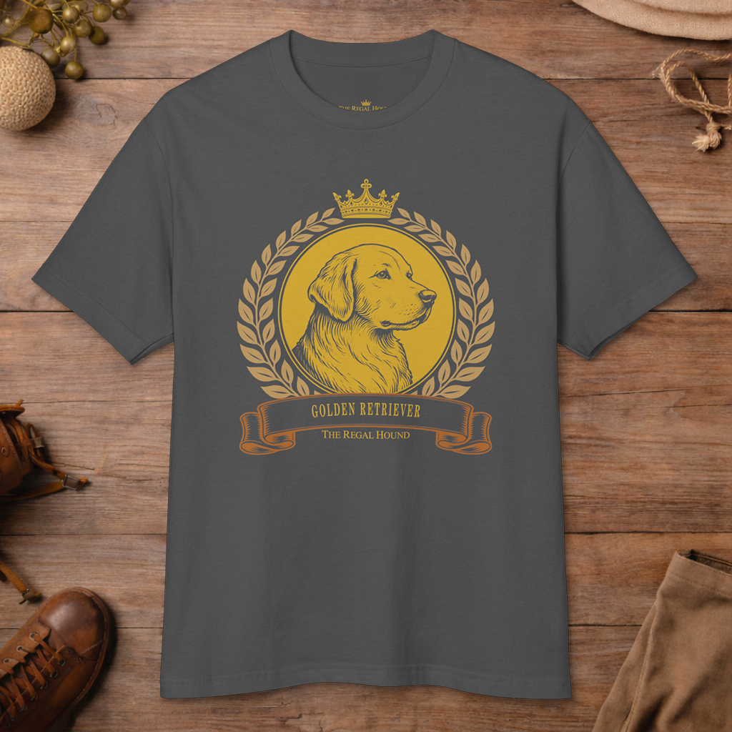 Golden Retriever T-shirt — Heritage Crest Garment-Dyed