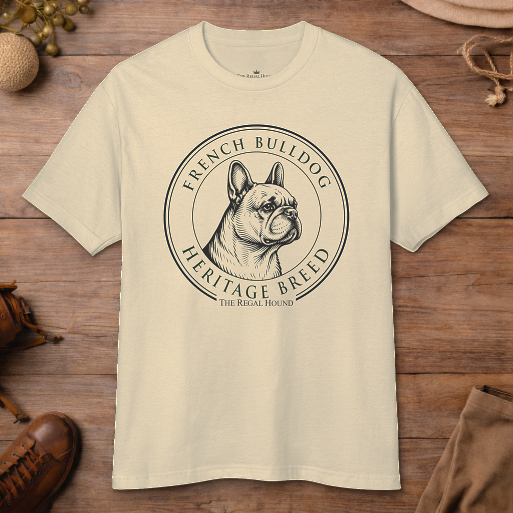 French Bulldog T-shirt — Heritage Badge Garment-Dyed