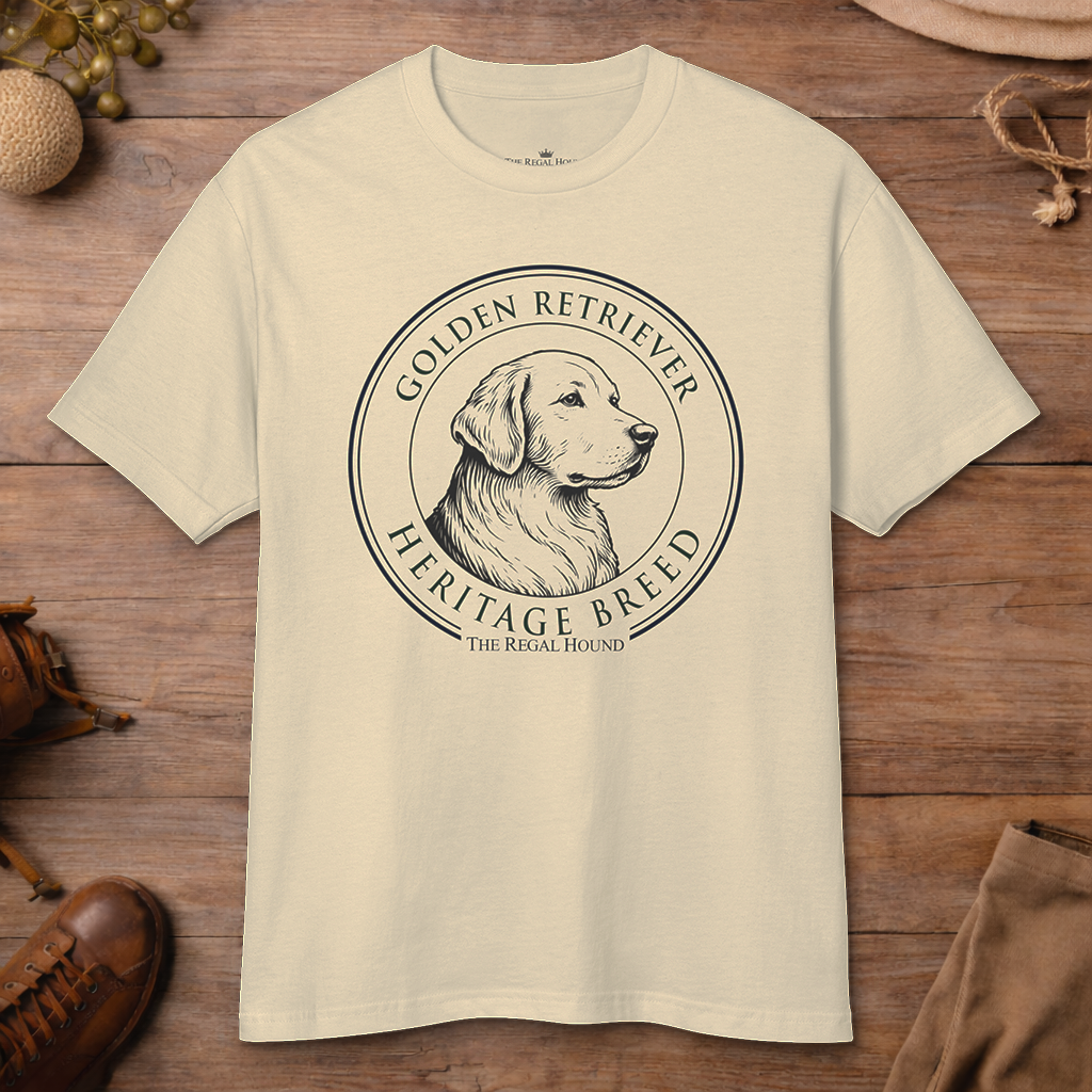 Golden Retriever T-shirt — Heritage Badge Garment-Dyed