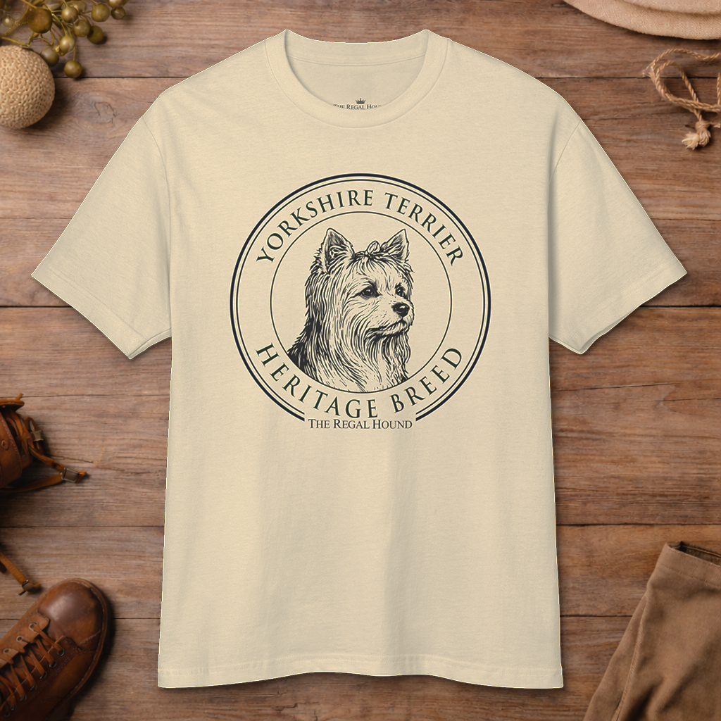 Yorkshire Terrier T-shirt — Heritage Badge Garment-Dyed