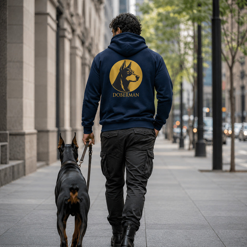 Doberman Hoodie — Heritage Medallion