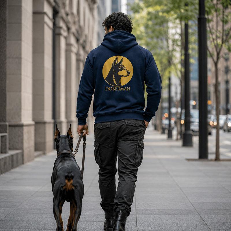 Doberman Hoodie — Heritage Medallion