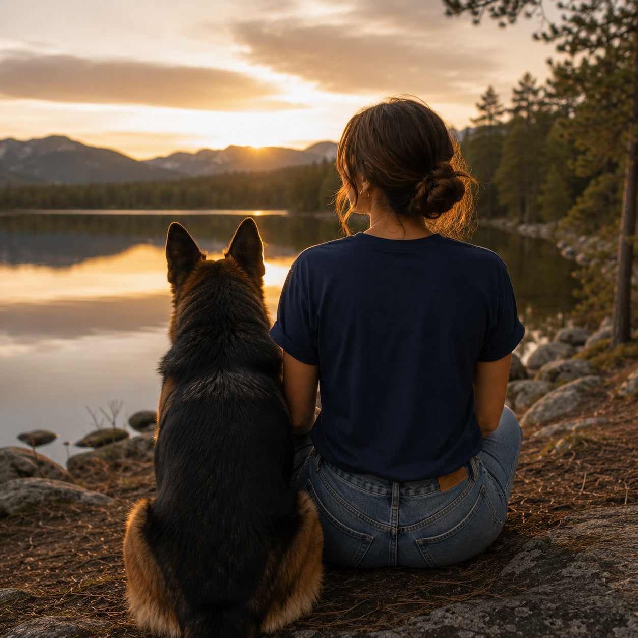 German Shepherd T-shirt — Heritage Badge Essential